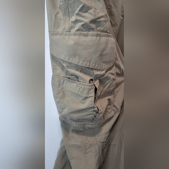 REI Pants Mens 30L Long Tan Khaki Beige Cargo Nylon Hiking Stretch Outdoor - Picture 3 of 14